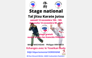 Stage national Tai-Jitsu Karaté-Jutsu